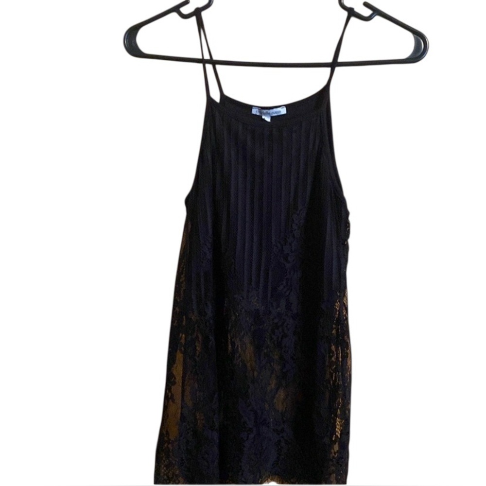 Charlotte Russe Dressy Lace Tank Black Small